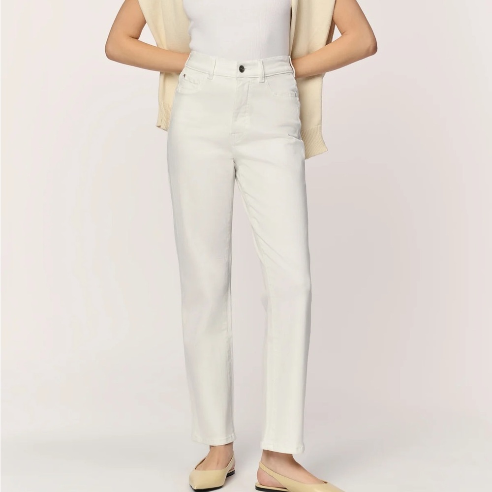 Warp + Weft ASE White Crop Straight Leg Aspen Pitkin Jeans Off White Size 12
